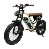 ONESPORT W66 Electric Bike - 500W Motor  Battery 48V 13.5Ah 20” Wheels Disc Brakes - Beige Yellow